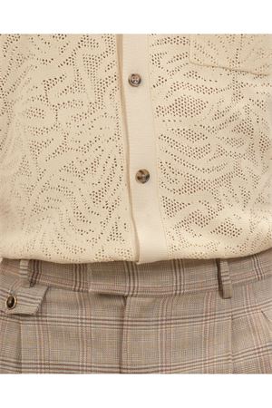 Off White Cotton Short-Sleeved Shirt DROLE DE MONSIEUR | KCA174CO293OW